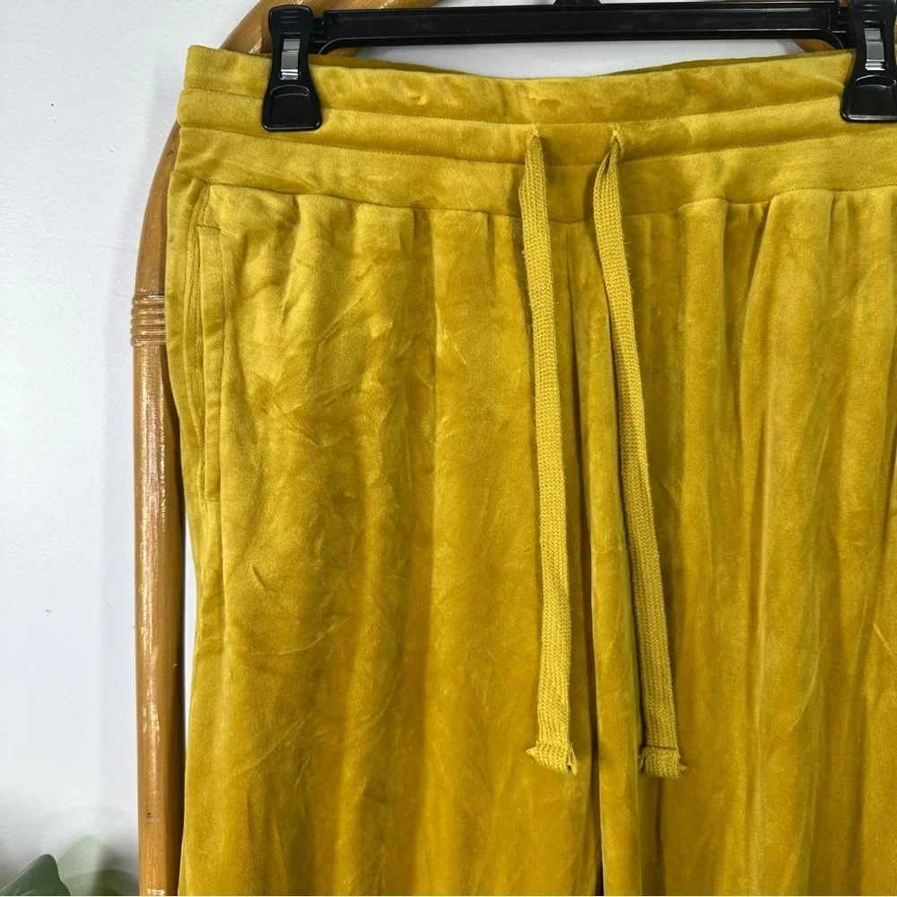 Anthropologie Mustard Velvet Joggers sz M - Picture 4 of 5